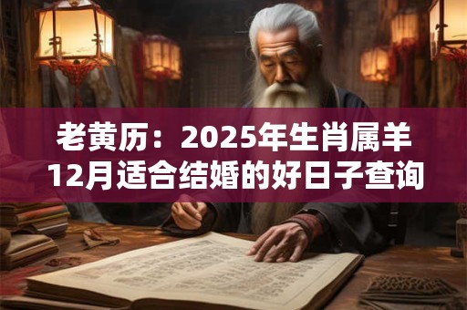 老黄历：2025年生肖属羊12月适合结婚的好日子查询