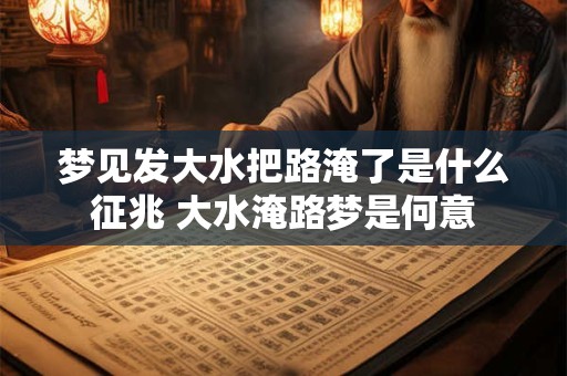 梦见发大水把路淹了是什么征兆 大水淹路梦是何意