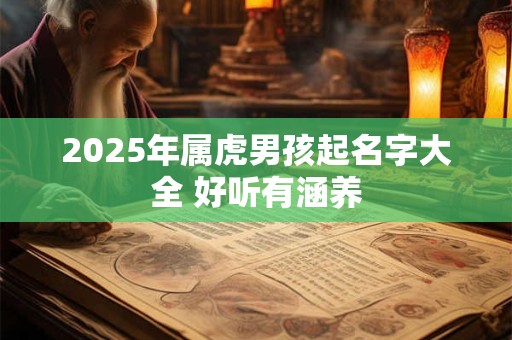 2025年属虎男孩起名字大全 好听有涵养