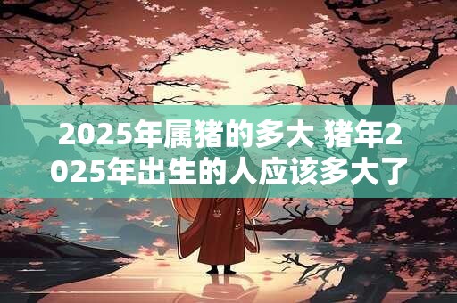 2025年属猪的多大 猪年2025年出生的人应该多大了
