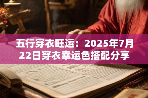 五行穿衣旺运：2025年7月22日穿衣幸运色搭配分享