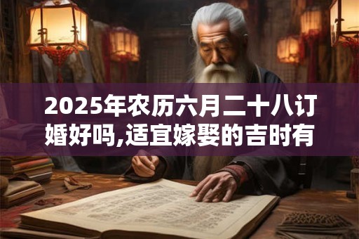 2025年农历六月二十八订婚好吗,适宜嫁娶的吉时有哪些？