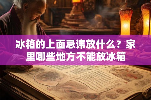 冰箱的上面忌讳放什么？家里哪些地方不能放冰箱