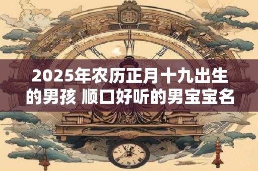 2025年农历正月十九出生的男孩 顺口好听的男宝宝名字