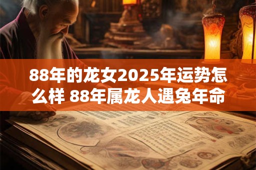 88年的龙女2025年运势怎么样 88年属龙人遇兔年命运