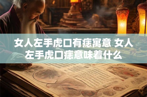 女人左手虎口有痣寓意 女人左手虎口痣意味着什么