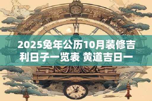 2025兔年公历10月装修吉利日子一览表 黄道吉日一览表