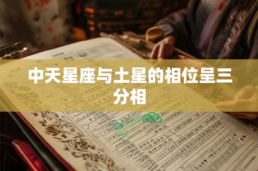 中天星座与土星的相位呈三分相
