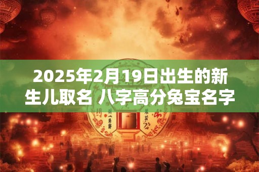 2025年2月19日出生的新生儿取名 八字高分兔宝名字