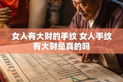 女人有大财的手纹 女人手纹有大财是真的吗
