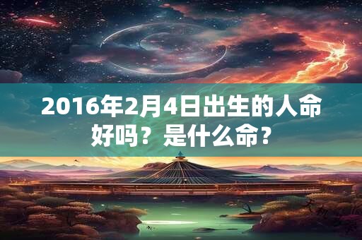 2016年2月4日出生的人命好吗？是什么命？