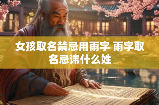 女孩取名禁忌用雨字 雨字取名忌讳什么姓