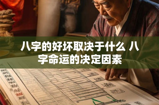 八字的好坏取决于什么 八字命运的决定因素