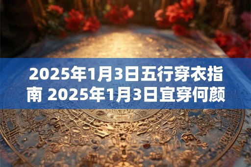 2026年1月3日五行穿衣指南 2026年1月3日宜穿何颜色服装