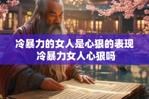 冷暴力的女人是心狠的表现 冷暴力女人心狠吗