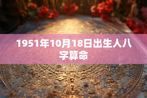 1951年10月18日出生人八字算命