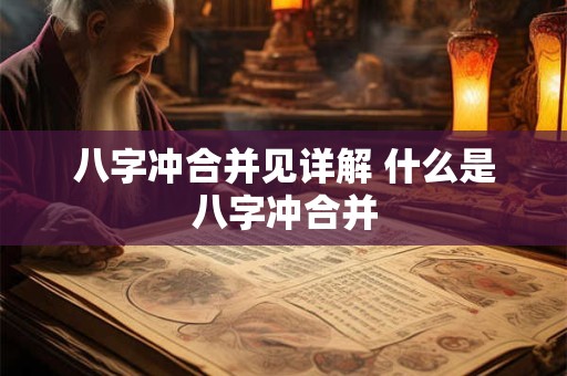 八字冲合并见详解 什么是八字冲合并