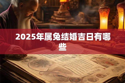 2025年属兔结婚吉日有哪些