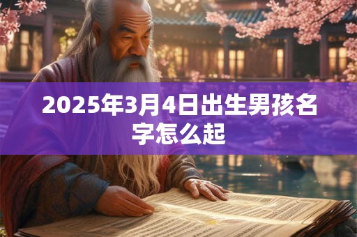 2025年3月4日出生男孩名字怎么起