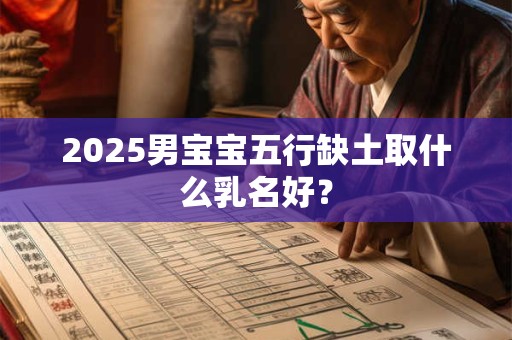 2025男宝宝五行缺土取什么乳名好？