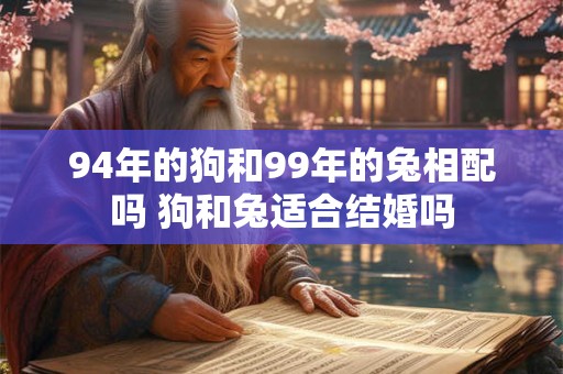 94年的狗和99年的兔相配吗 狗和兔适合结婚吗 94年的狗和99年的兔相配吗 狗和兔适合结婚吗