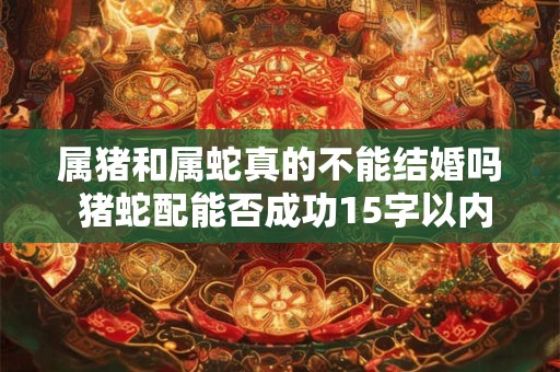 属猪和属蛇真的不能结婚吗 猪蛇配能否成功15字以内解答