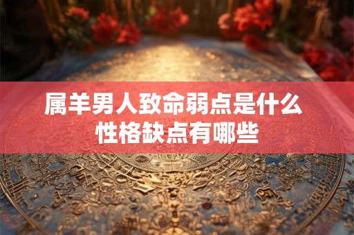 属羊男人致命弱点是什么 性格缺点有哪些