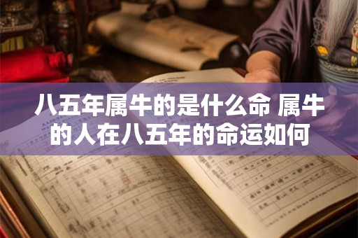 八五年属牛的是什么命 属牛的人在八五年的命运如何