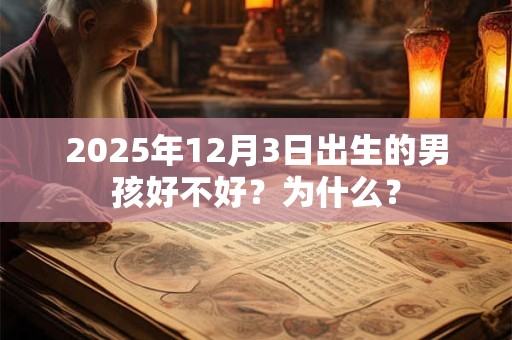 2025年12月3日出生的男孩好不好？为什么？