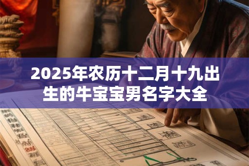2025年农历十二月十九出生的牛宝宝男名字大全