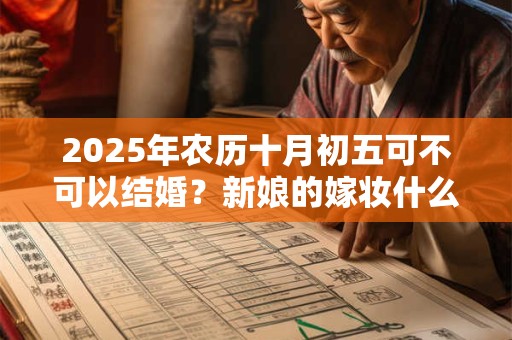 2025年农历十月初五可不可以结婚？新娘的嫁妆什么时候送？