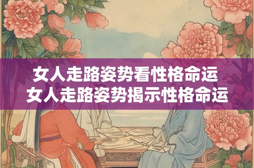女人走路姿势看性格命运 女人走路姿势揭示性格命运