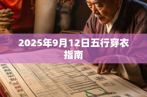 2025年9月12日五行穿衣指南