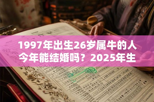 1997年出生26岁属牛的人今年能结婚吗？2025年生肖牛能结婚不