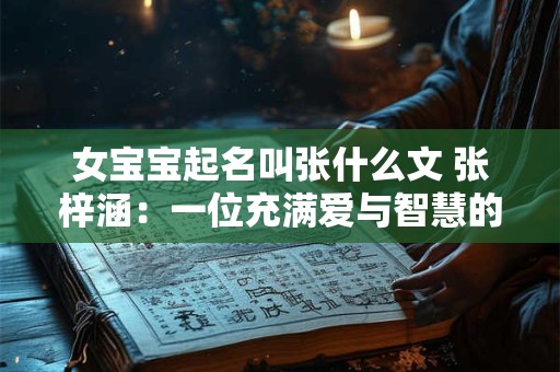 女宝宝起名叫张什么文 张梓涵：一位充满爱与智慧的女宝宝