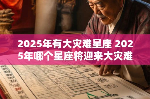 2025年有大灾难星座 2025年哪个星座将迎来大灾难