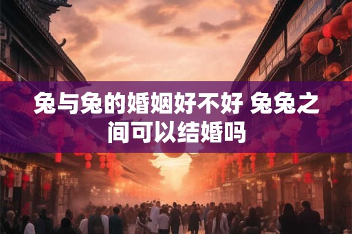 兔与兔的婚姻好不好 兔兔之间可以结婚吗 兔与兔的婚姻好不好 兔兔之间可以结婚吗