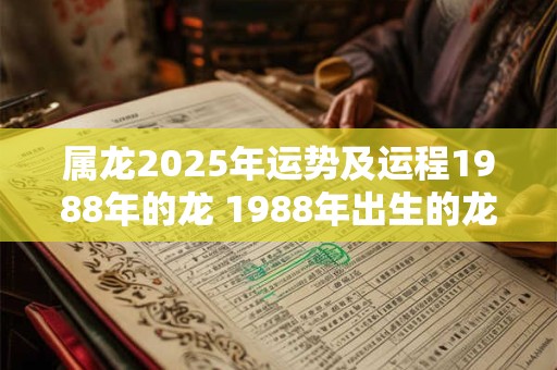 属龙2025年运势及运程1988年的龙 1988年出生的龙在2025年的运势和运程如何