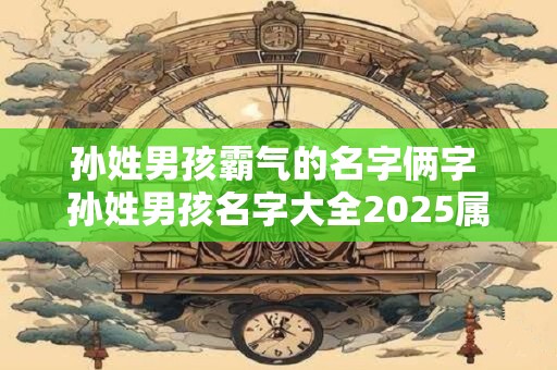 孙姓男孩霸气的名字俩字 孙姓男孩名字大全2025属虎