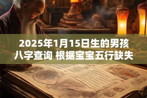 2025年1月15日生的男孩八字查询 根据宝宝五行缺失起名字