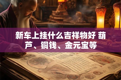新车上挂什么吉祥物好 葫芦、铜钱、金元宝等