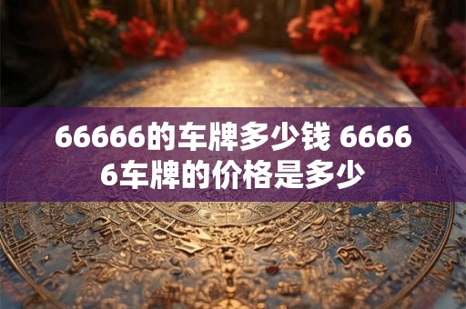 66666的车牌多少钱 66666车牌的价格是多少