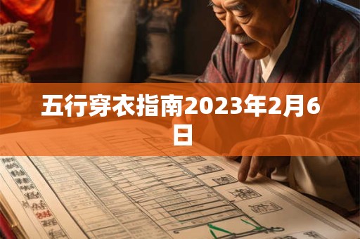 五行穿衣指南2023年2月6日