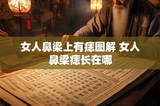 女人鼻梁上有痣图解 女人鼻梁痣长在哪