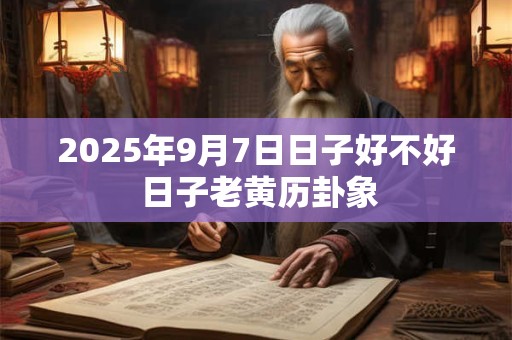 2025年9月7日日子好不好 日子老黄历卦象