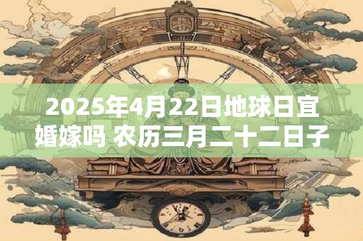 2025年4月22日地球日宜婚嫁吗 农历三月二十二日子好不好