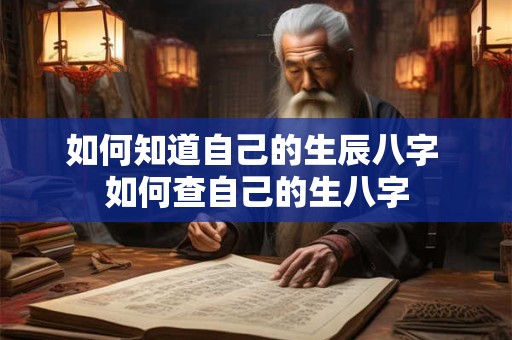 如何知道自己的生辰八字 如何查自己的生八字