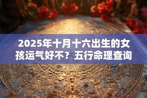 2026年十月十六出生的女孩运气好不？五行命理查询