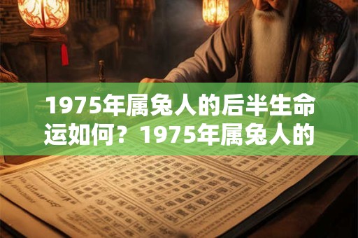 1975年属兔人的后半生命运如何？1975年属兔人的灾难年龄