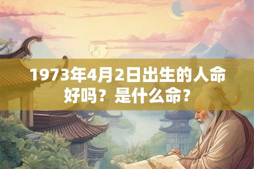 1973年4月2日出生的人命好吗？是什么命？